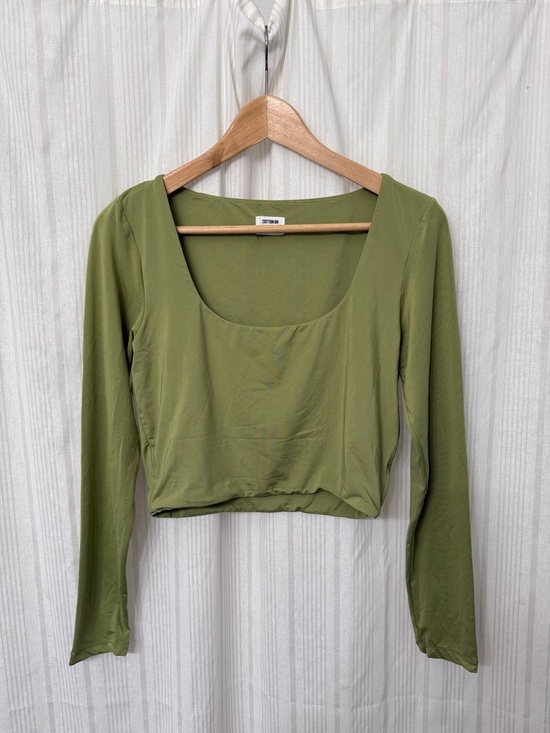 Cotton On Tops - Cotton On Green Scoop Neck Crop Top